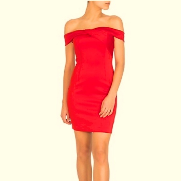 NEW GUESS Luisa Off-The-Shoulder Mini Dress - Picture 2 of 6